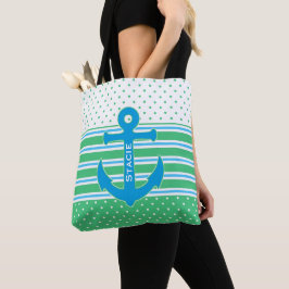Söt Nautical Thned Tote Bag Tygkasse