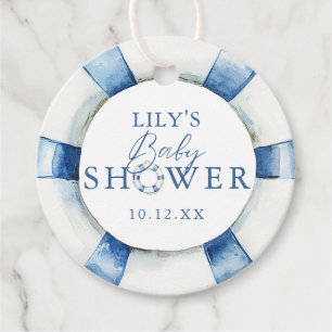 Söt nautisk havslivboj Baby Shower Gåvor Etiketter