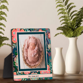 Söt Navy Rosa Blommigt Cute Photo Customized