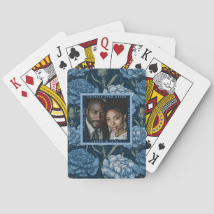 Söt Nejlikcharm Modern Bröllop Casinokort