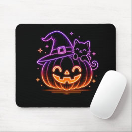 Söt Neon Halloween Pumpa Katt Musmatta