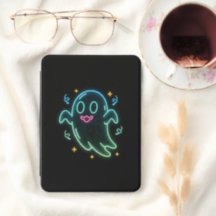 Söt Neon Kawaii Spök Halloween Kindle-fodral