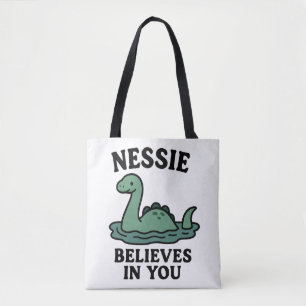 Söt Nessie Loch Ness Monster Tro på dig Tygkasse