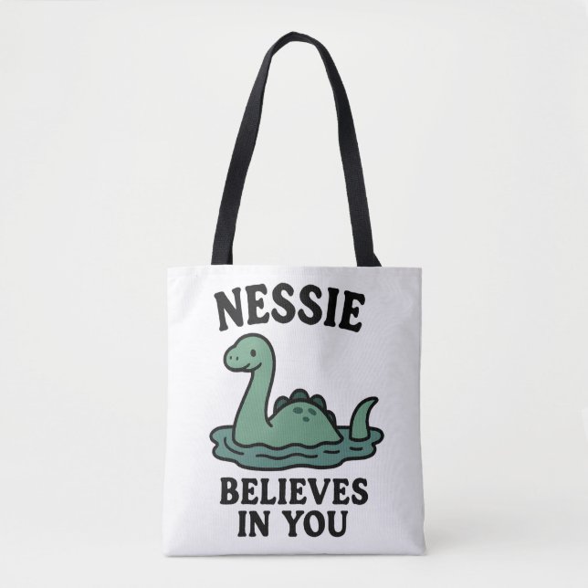 Söt Nessie Loch Ness Monster Tro på dig  Tygkasse (Framsida)