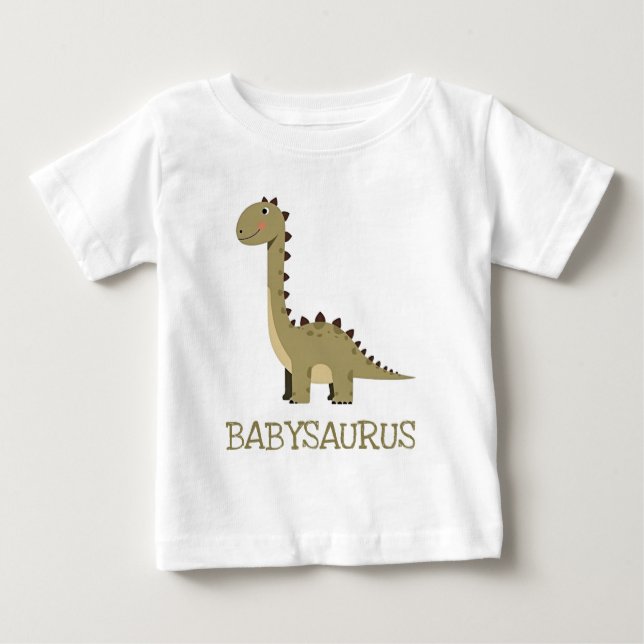 Söt neutral Dinosaurie Babysaurus T Shirt (Framsida)