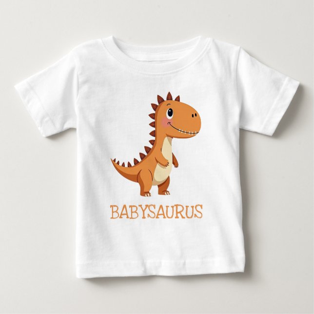 Söt neutral dinosaurie Babysaurus T Shirt (Framsida)