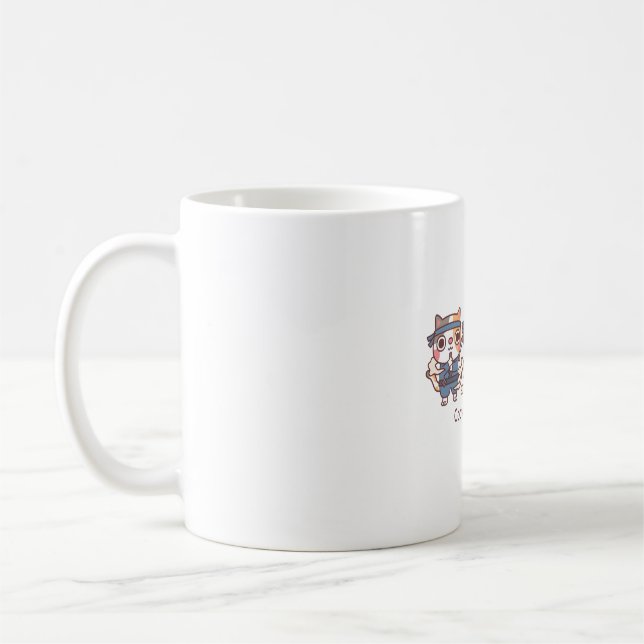 Söt Ninja Copycat Ninjutsu Kaffemugg (Vänster)