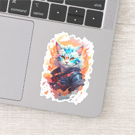 Söt Ninja Katt Krigare Design Klistermärken