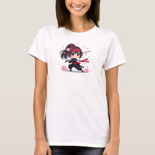Söt ninja krigardotter t shirt