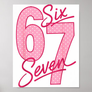 Söt Nk 67 Valentine Six Seven Roligt Meme Kvinnor Poster