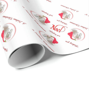 Söt Noel Nubian Goat Julafton Wrapping Papper Presentpapper