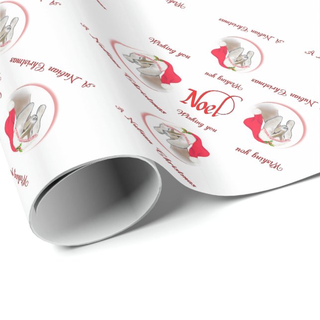 Söt Noel Nubian Goat Julafton Wrapping Papper Presentpapper (Rullad Hörn)