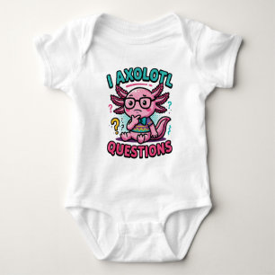 Söt nörd-axolotl I Axolotl-frågetecken Meme T Shirt