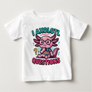 Söt nörd-axolotl I Axolotl-frågetecken Meme T Shirt