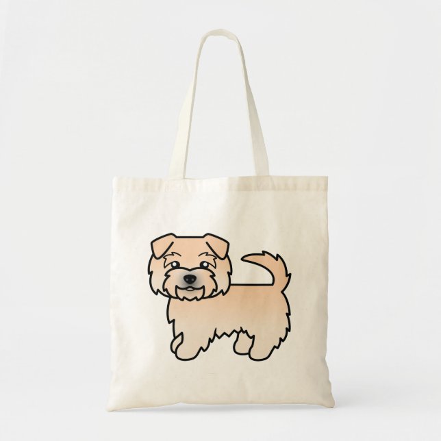 Söt Norfolk Terrier i vete färg tecknad hund Tygkasse (Framsidan)