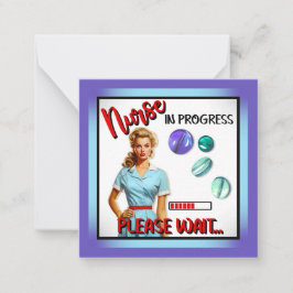 Söt Nostalgisk Sjuksköterska Pinup Sjuksköterska U Anteckningskort