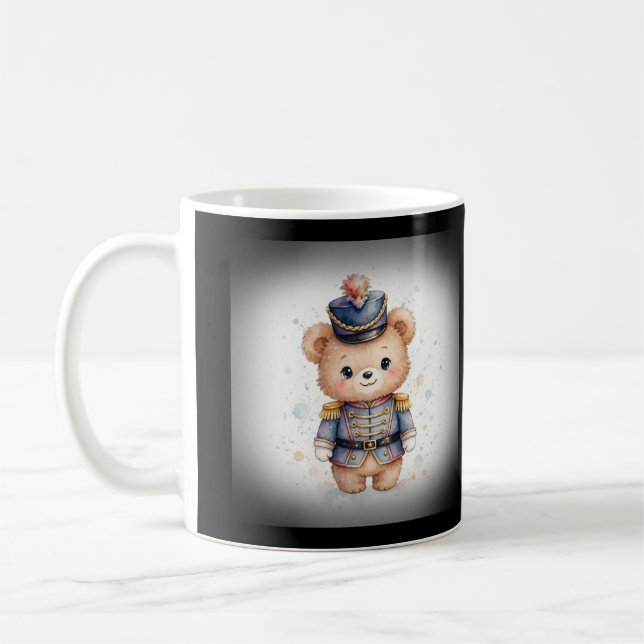 Söt nötknäppare björn jul kaffemugg (Vänster)