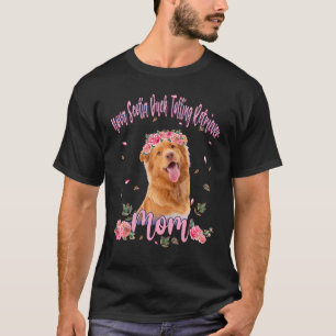 Söt Nova Scotia Duck Tolling Retriever Mamma Blomm T Shirt