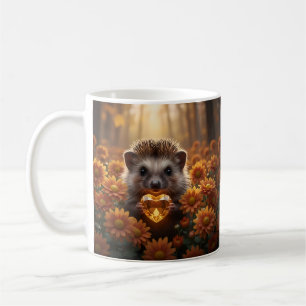 Söt novemberiggelkott med topas-hjärta kaffemugg