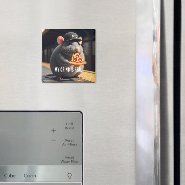 Söt NYC Pizza Rat Subway Legend Magnet (In Situ (Fridge))