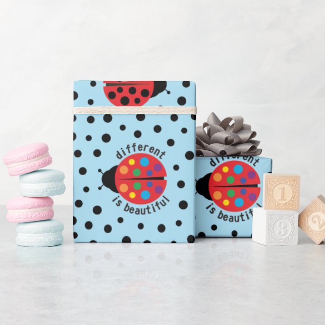 Söt nyckelpiga Autism Medvetenhet Vår Blå ASD Presentpapper (Baby Shower)
