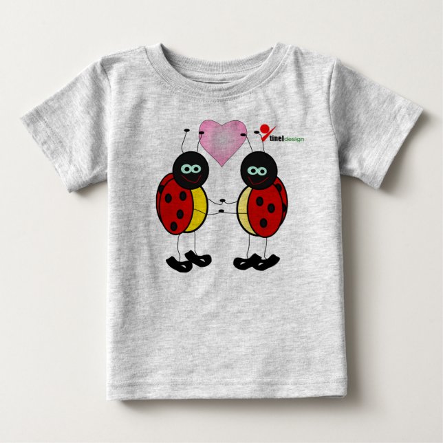 Söt Nyckelpiga Baby T-Shirt (Framsida)