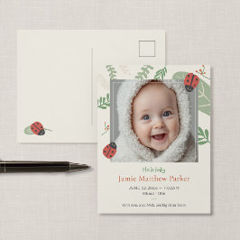Söt Nyckelpiga Bebis Avslöjande Postkort Annonseri Vykort