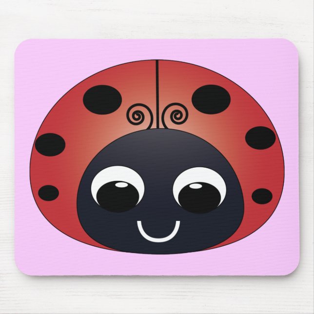 Söt nyckelpiga Mousepad Musmatta (Framsidan)