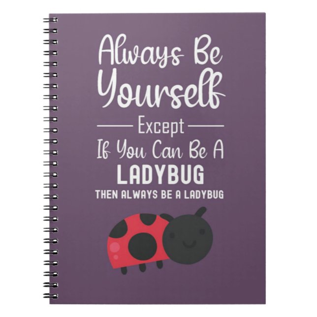 Söt Nyckelpiga Present Rolig Insekt Bugs Tecknad R Anteckningsbok (Framsidan)