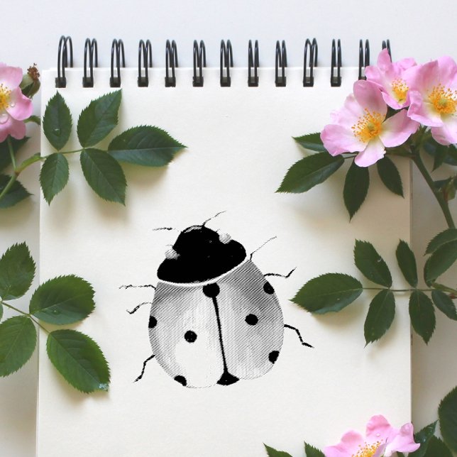 Söt Nyckelpiga Trästämpel Stämpel (Skapare uppladdad)