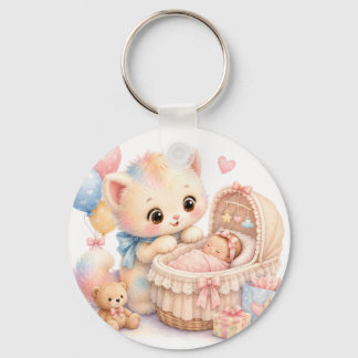 Söt nyckelring för baby shower | Tumble Watercolor
