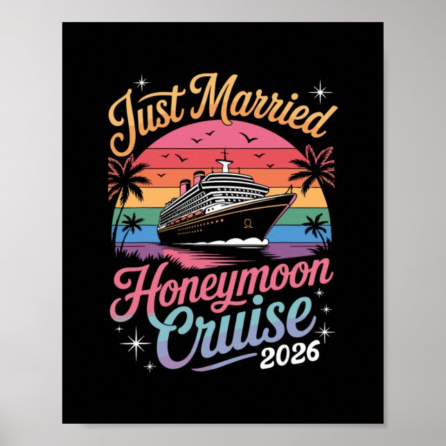 Söt Nyförälskad Honungmåne Kryssning 2026 Nygifta  Poster (Framsidan)