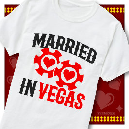 Söt Nygift Vegas Kasinofickar Kärlekspar T Shirt