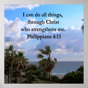 SÖT OCEAN BREEZE PHILIPPIANS 4:13 POSTER