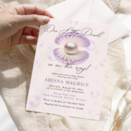 Söt Ocean Little Pearl Baby Shower Inbjudningar