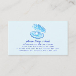 Söt Oceanpärl Bok Begäran Pojke Baby Shower Tilläggskort