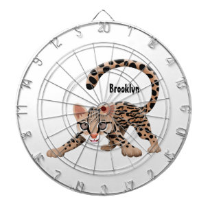 Söt ocelot serieteckning  darttavla