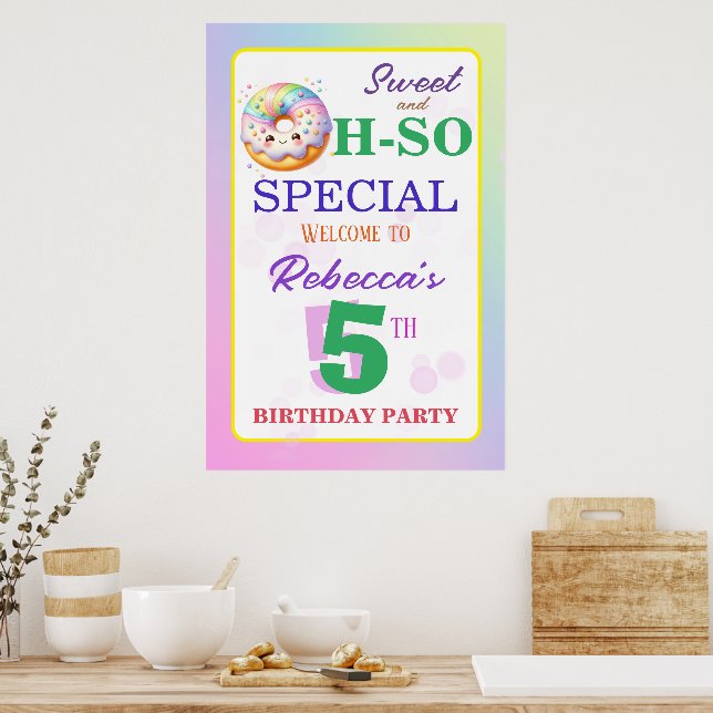 Söt och Åh-Speciella födelsedag... Poster (Kök)