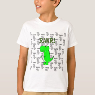 Söt och arg T-Rex med svart-vit mönster Tee Shirt