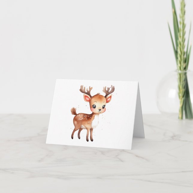 Söt och bedårande julren BLANK  Helgkort (Framsida)