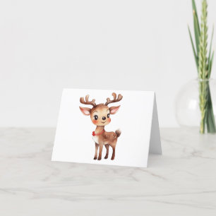 Söt och bedårande kvinnlig julren BLANK Helgkort