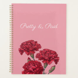 Söt och Betalat med Carnation Flowers Planner