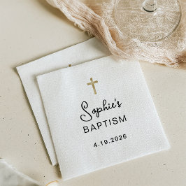 Söt och enkelt | Baptism i guld Kor Pappersservett
