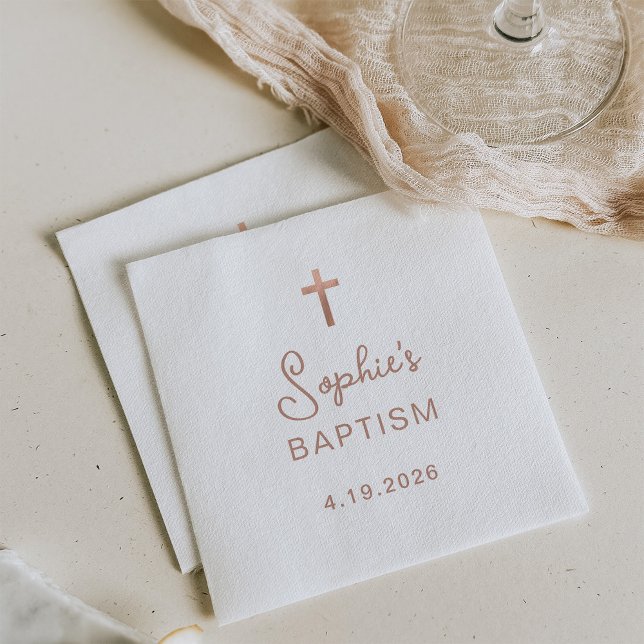 Söt och enkelt | Baptism ro Guld Kor Pappersservett (Skapare uppladdad)
