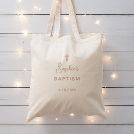 Söt och enkelt | Baptism vid Faux Ro Guld Kor Tygkasse