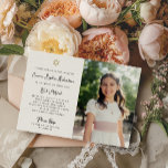 Söt och enkelt | Bat mitzvah foto Inbjudningar<br><div class="desc">Den här enkla och snyggt,  Bat mitzvah inbjudan med svartvitt och svartvitt är  med skript i vintage stil och en faux guld Star av David med ditt foto. En elegant,  ett klassiskt minimalistiskt utseende som fortfarande är unikt och trendig.</div>