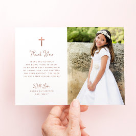 Söt och enkelt | Foto First Heliga Communion Tack Kort