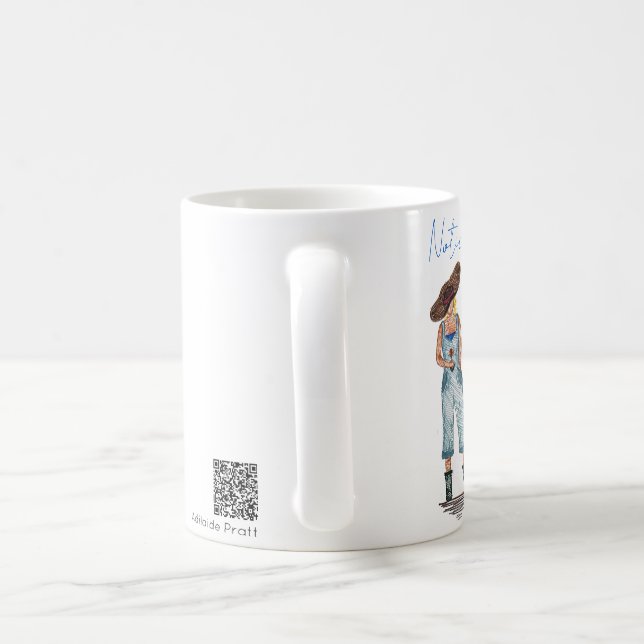 Söt och enkelt kaffe Mugg - meddelande (Handtag)