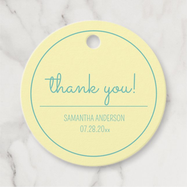 Söt och enkelt könsuppehållande babyskor gåvor etiketter (Framsida)