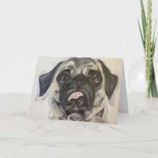 Söt och fånig pug kort